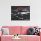 Minuit sur le fleuve Yukon : Toile non découpée (Insitu(Salon))
