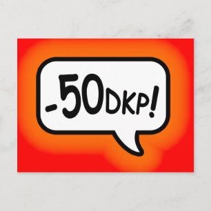 Minus 50 DKP! Briefkaart