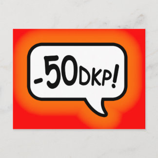 Minus 50 DKP! Briefkaart