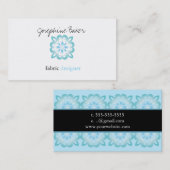 minuscans blauwe sneeuwvlok visitekaartje (Voorkant / Achterkant)