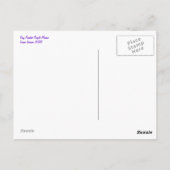 Minuscule Carte postale en mosaïque peinte en viol (Dos)