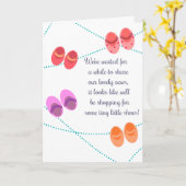 Minuscule chaussures carte de grossesse (Fleur jaune)