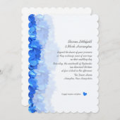 Minuscule Coeur bleu Hydrangea Faire-part de maria (Devant / Derrière)