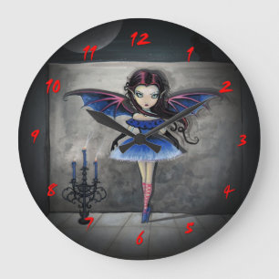 Minuscule Danseur Vampire Horloge d'art gothique