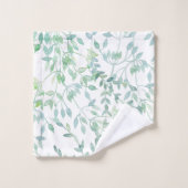 Minuscule Feuille Aquarelle Couleur personnalisée  (Gant de toilette)