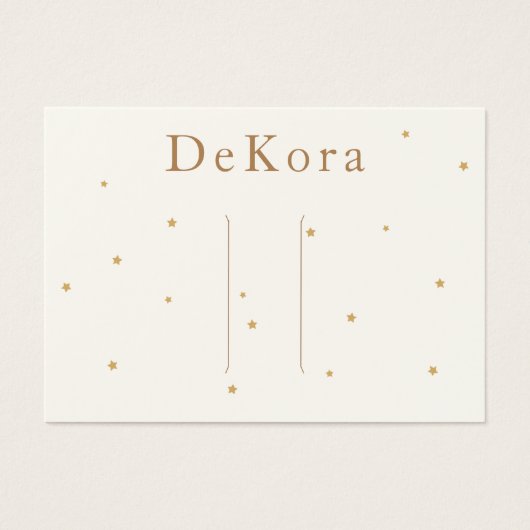 Minuscule Gold Stars Clip Barrette Display Card (Devant)