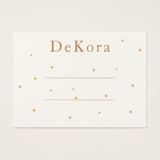 Minuscule Gold Stars Clip Barrette Display Card (Devant)