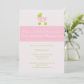 minuscule invitation au baby shower de transport { (Debout devant)