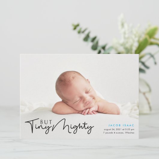 Minuscule mais puissant| Faire-part de naissance d (Debout devant)