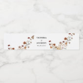 Minuscule Mariage Fleur sauvage Étiquettes de bout (Étiquettes simples)