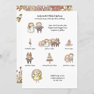Minuscule Mariage Invitation Rustique manuscrit