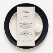 Minuscule menu de mariage moderne frontière élégan