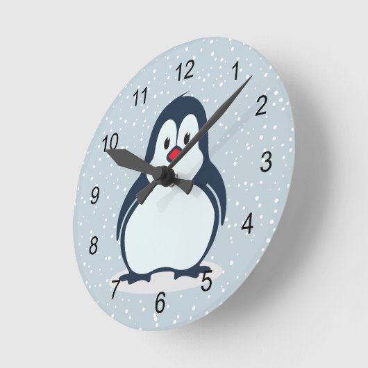 Minuscule Penguin Design Horloge (Angle)