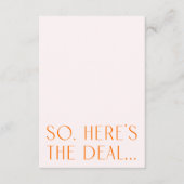 Minuscule rose et orange Détails Carte et code QR (Devant)