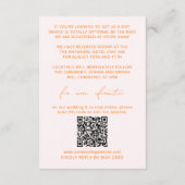 Minuscule rose et orange Détails Carte et code QR (Dos)