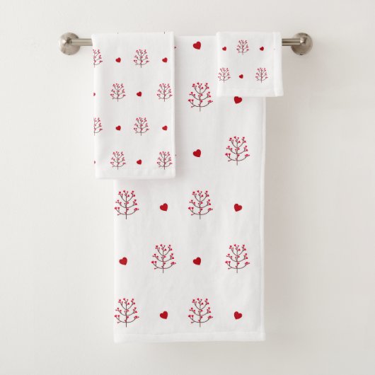 Minuscule Rouge Et Blanc Amour Arbre Coeur (En situation)