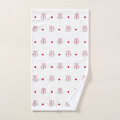 Minuscule Rouge Et Blanc Amour Arbre Coeur (Serviette à main)