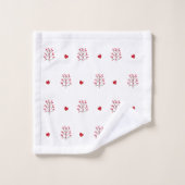 Minuscule Rouge Et Blanc Amour Arbre Coeur (Gant de toilette)
