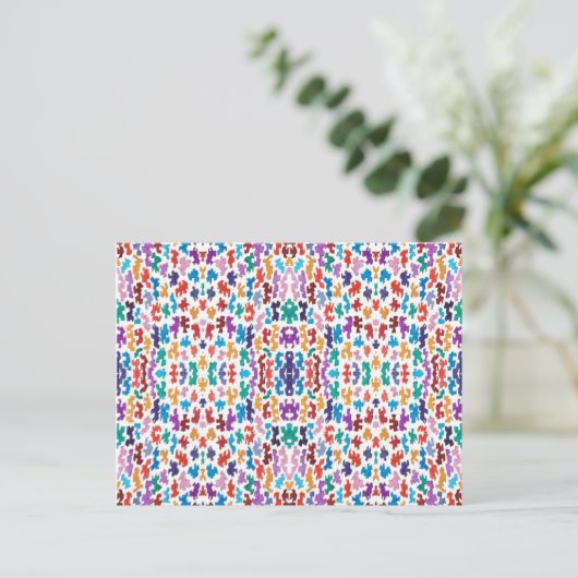 Minuscules formes aléatoires multi carte postale (Debout devant)