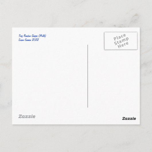 Minuscules formes aléatoires multi carte postale (Dos)