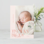 Minuscules orteils Big Joy Peach Photo Faire-part  (Debout devant)