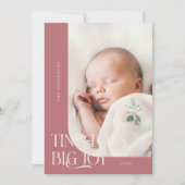 Minuscules orteils Gros Joy Rose Photo Faire-part (Devant)