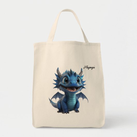 Mipupi Blue Dragon Tote Bag (Voorkant)