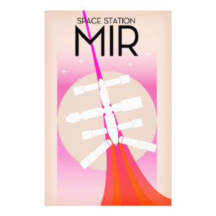 MIR Russisch Ruimtestation poster