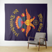 Mir sinn die Deitscherei - Deitschi Faahne Wandkleed (In Situ (horizontaal))