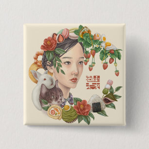 Mira Kira en vrienden Vierkante Button 5,1 Cm