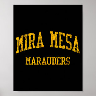 Mira mesa middelbare school hs san diego ca vintag poster