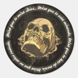 Mira que te mira dios ronde sticker