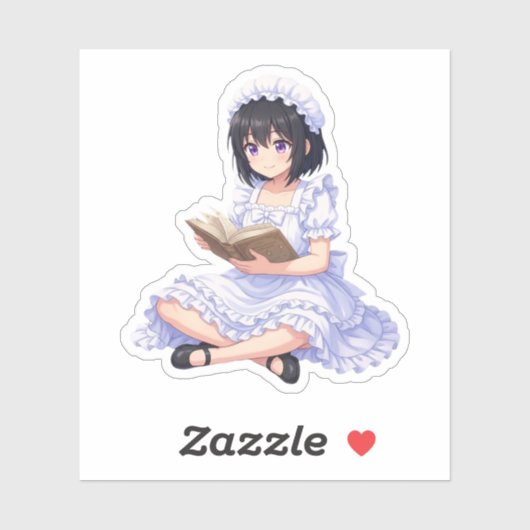 Mirabella Reading – Cute Character Sticker (Feuille)