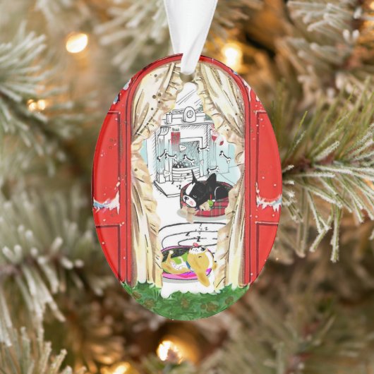 Mirabelle de Boston Terrier vakantie ornament (Boom)