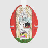 Mirabelle, la boston terrier ornement de vacances (devant)