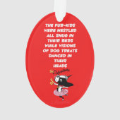 Mirabelle, la boston terrier ornement de vacances (dos)