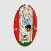 Mirabelle, la boston terrier ornement de vacances (devant)