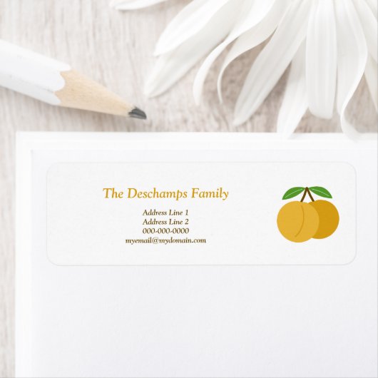 Mirabelle Plum Return-adreslabel Etiket (Insitu)