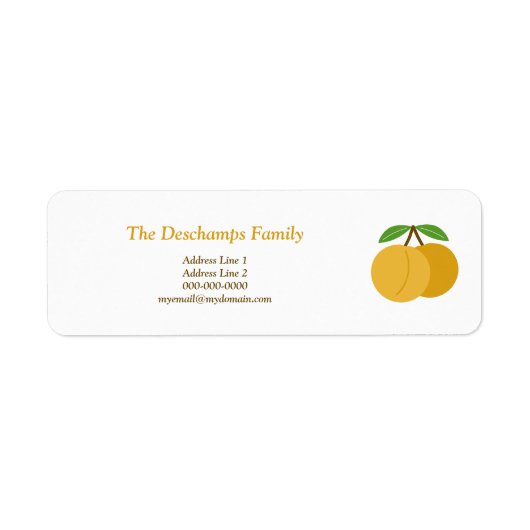 Mirabelle Plum Return-adreslabel Etiket (Voorkant)