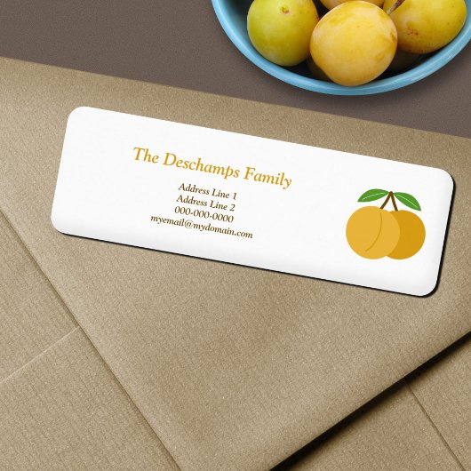 Mirabelle Plum Return-adreslabel Etiket