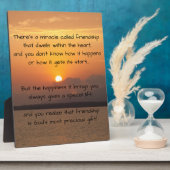Miracle de l'amitié personnalisable Poème Plaque (Côté)