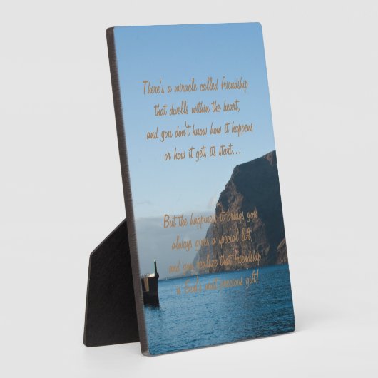 Miracle de l'amitié Poem Plaque (Côté)