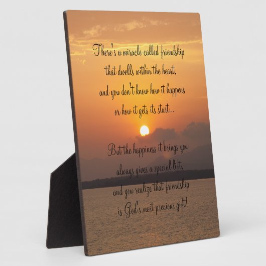 Miracle de l'amitié Poem Plaque (Côté)