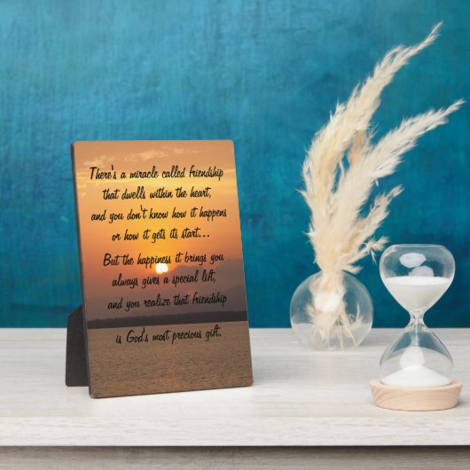 Miracle de l'amitié Poem Plaque (Côté)