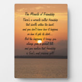 Miracle de l'amitié Poem Plaque (Devant)