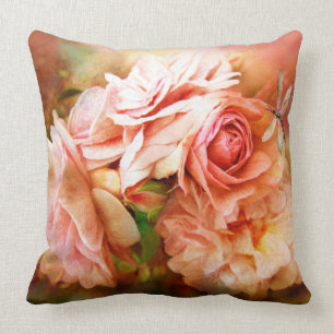 Miracle d'un rose - pêche - coussin de concepteur