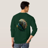 Miracle Fish and Conch" Basic T-shirt met lange mo (Achterkant volledig)