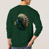 Miracle Fish and Conch" Basic T-shirt met lange mo (Achterkant)