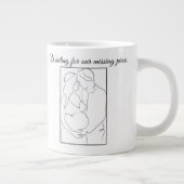 Miracle in Motion – Parents-to-Be Line Art Mug 🤍 Extra Grote Beker (Rechts)