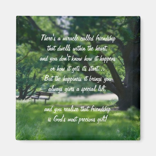 Miracle Of Friendship Poem Magnet (Devant)